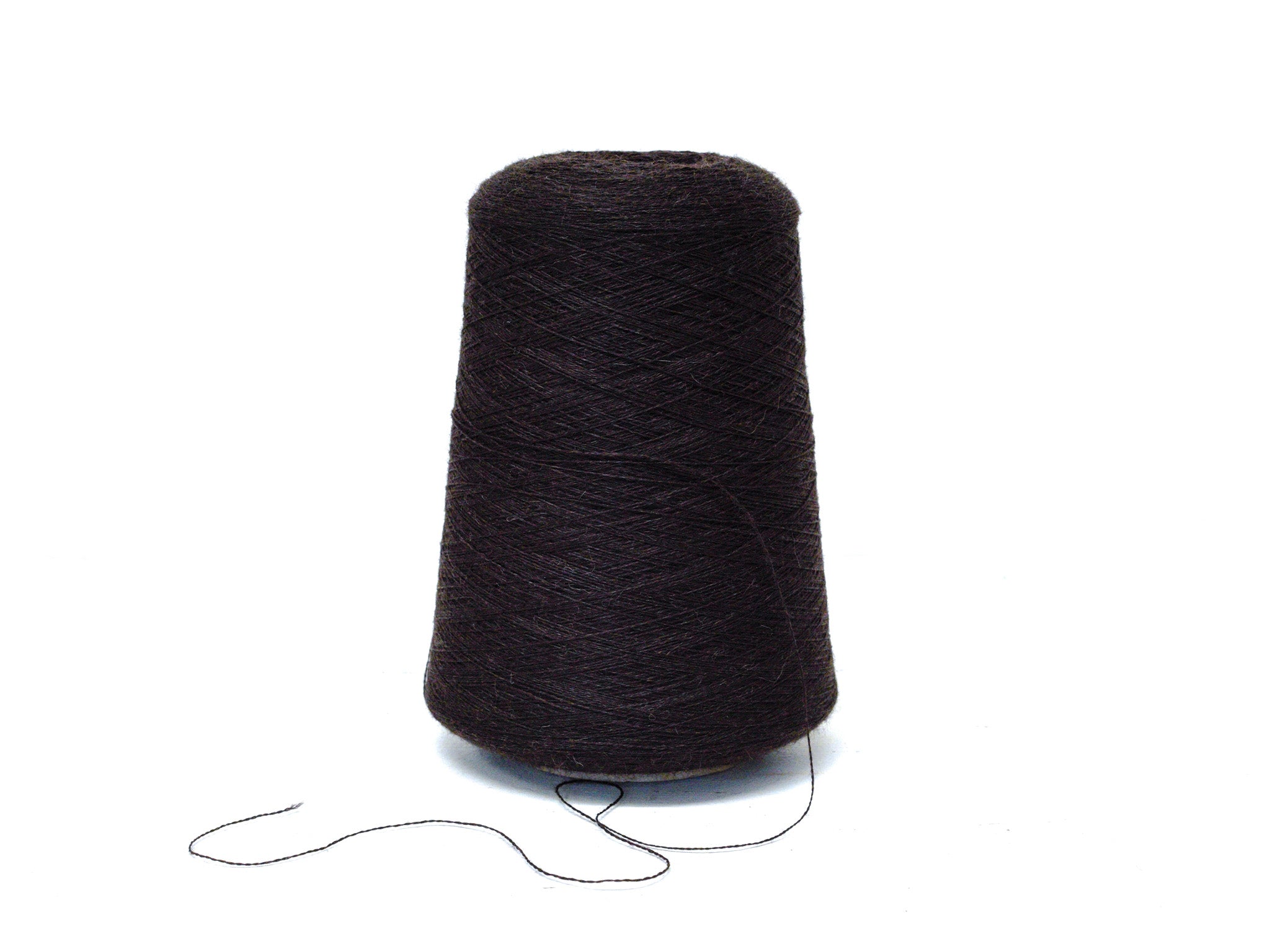 Dark brown lace Alpaca Yarn in Cone 500g/6000m