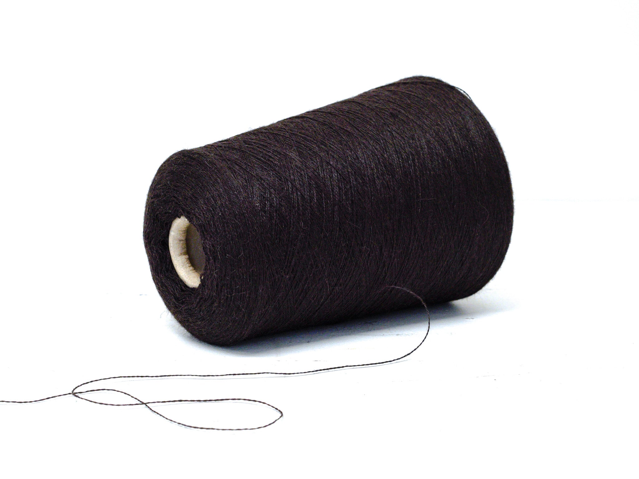 Dark brown lace Alpaca Yarn in Cone 500g/6000m