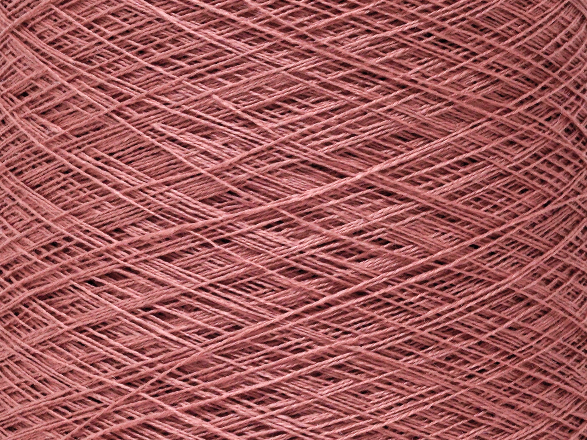 Meat red Linen Yarn: Baltic Flax, Lace Knitting, Crochet (100g/1000m in Cone)