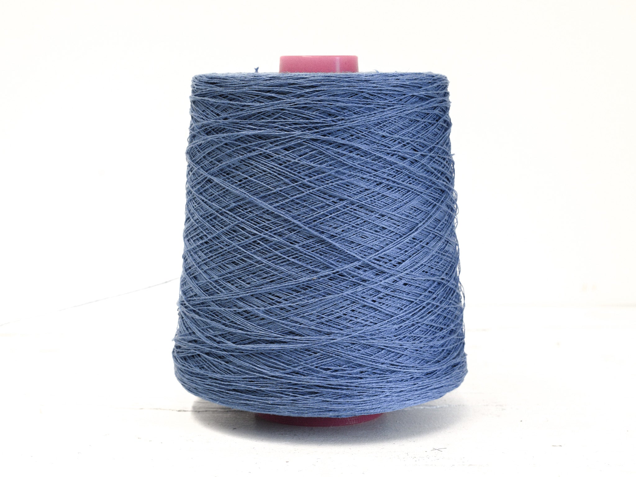 Denim blue Linen Yarn: Baltic Flax, Lace Knitting, Crochet (100g/1000m in Cone)