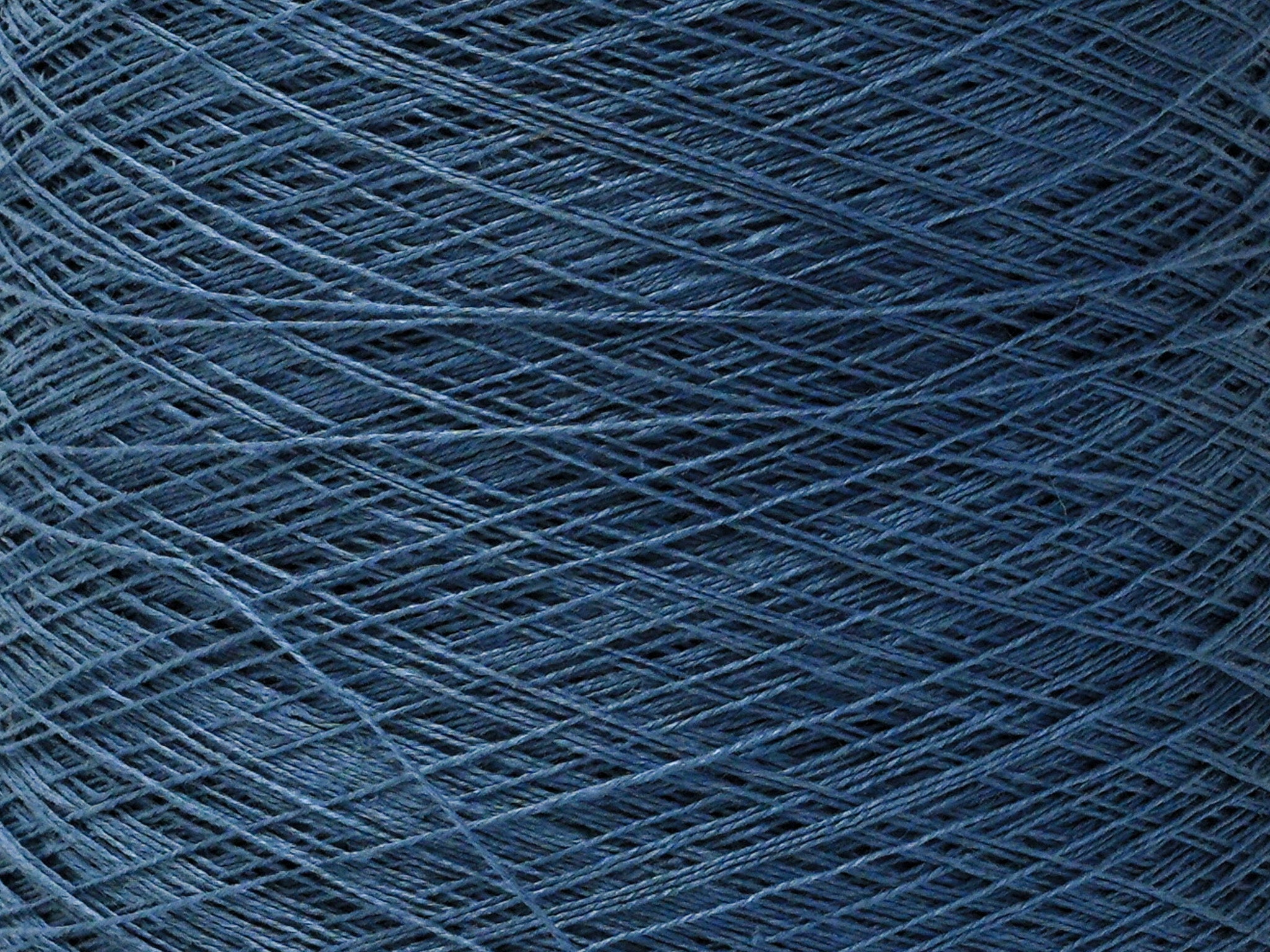 Storm blue Linen Yarn: Baltic Flax, Lace Knitting, Crochet (100g/1000m in Cone)