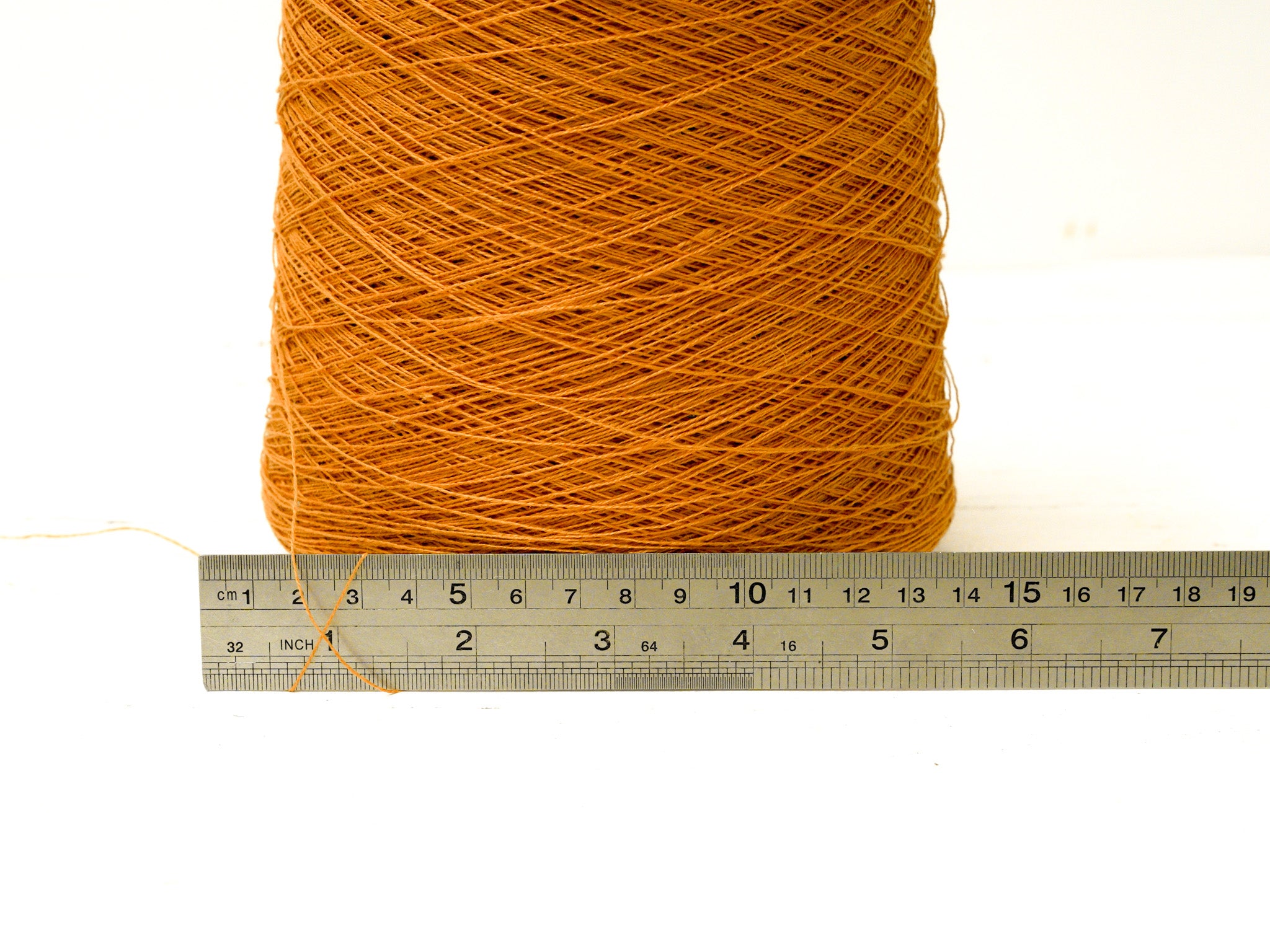 Carrot Linen Yarn: Baltic Flax, Lace Knitting, Crochet (100g/1000m in Cone)