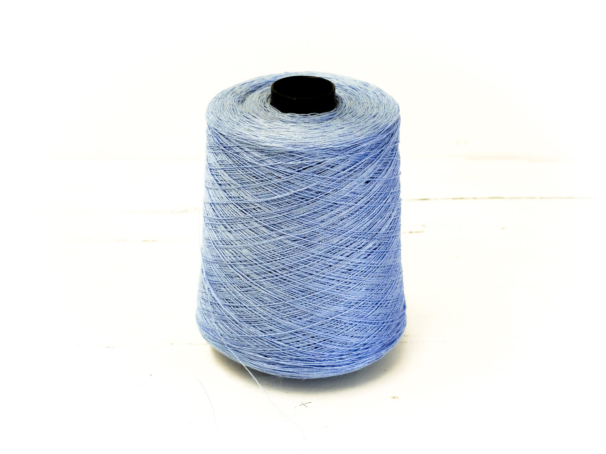 Blue Linen Yarn: Baltic Flax, Lace Knitting, Crochet (100g/1000m in Cone)