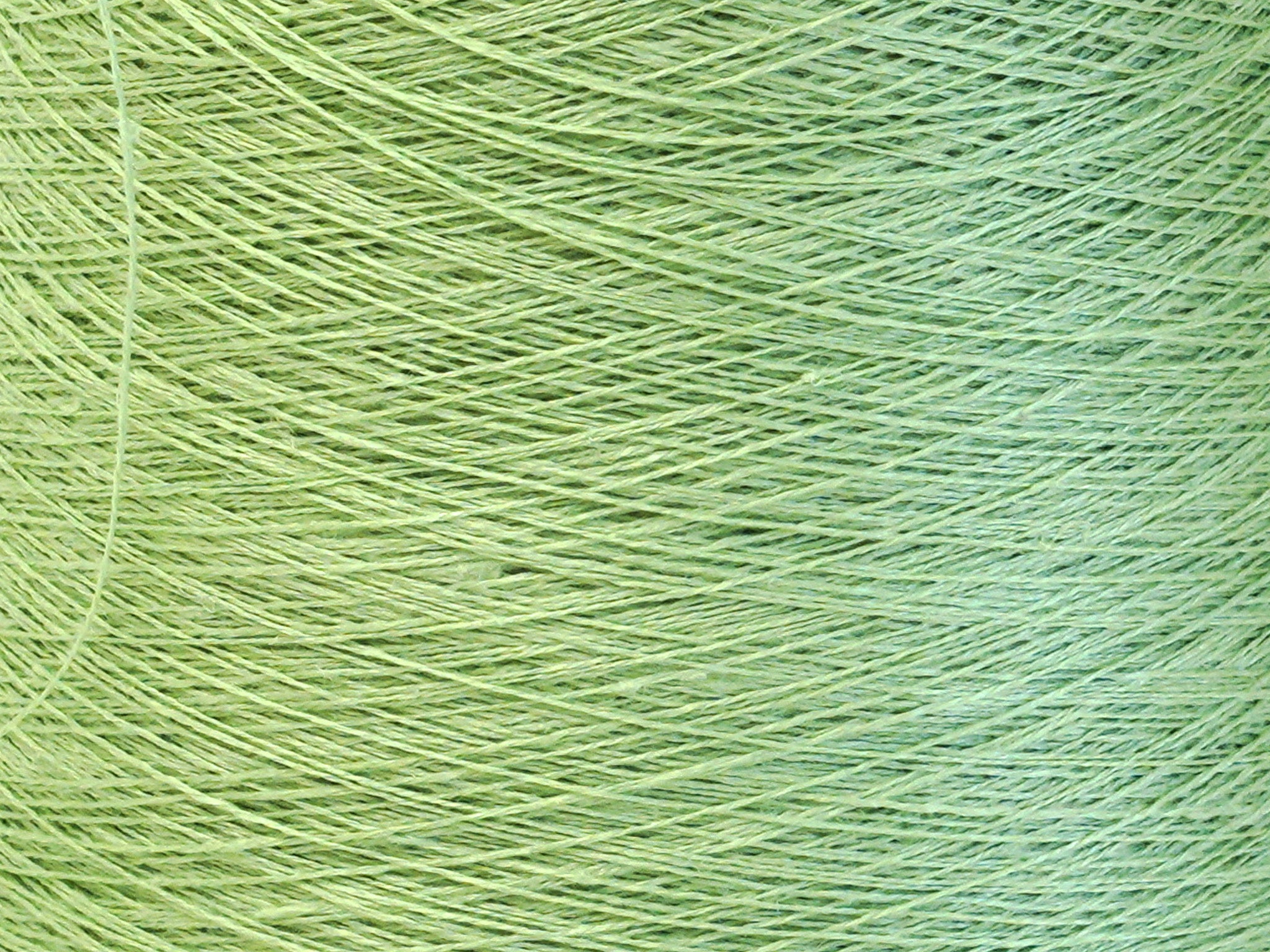 Green Linen Yarn: Baltic Flax, Lace Knitting, Crochet (100g/1000m in Cone)
