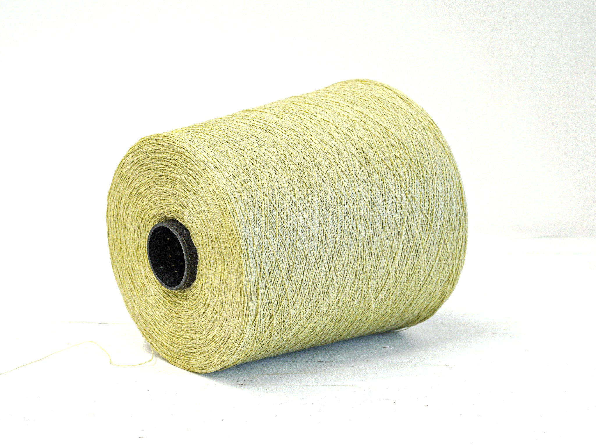 Pale Green Linen Yarn: Baltic Flax, Lace Knitting, Crochet (100g/1000m in Cone)