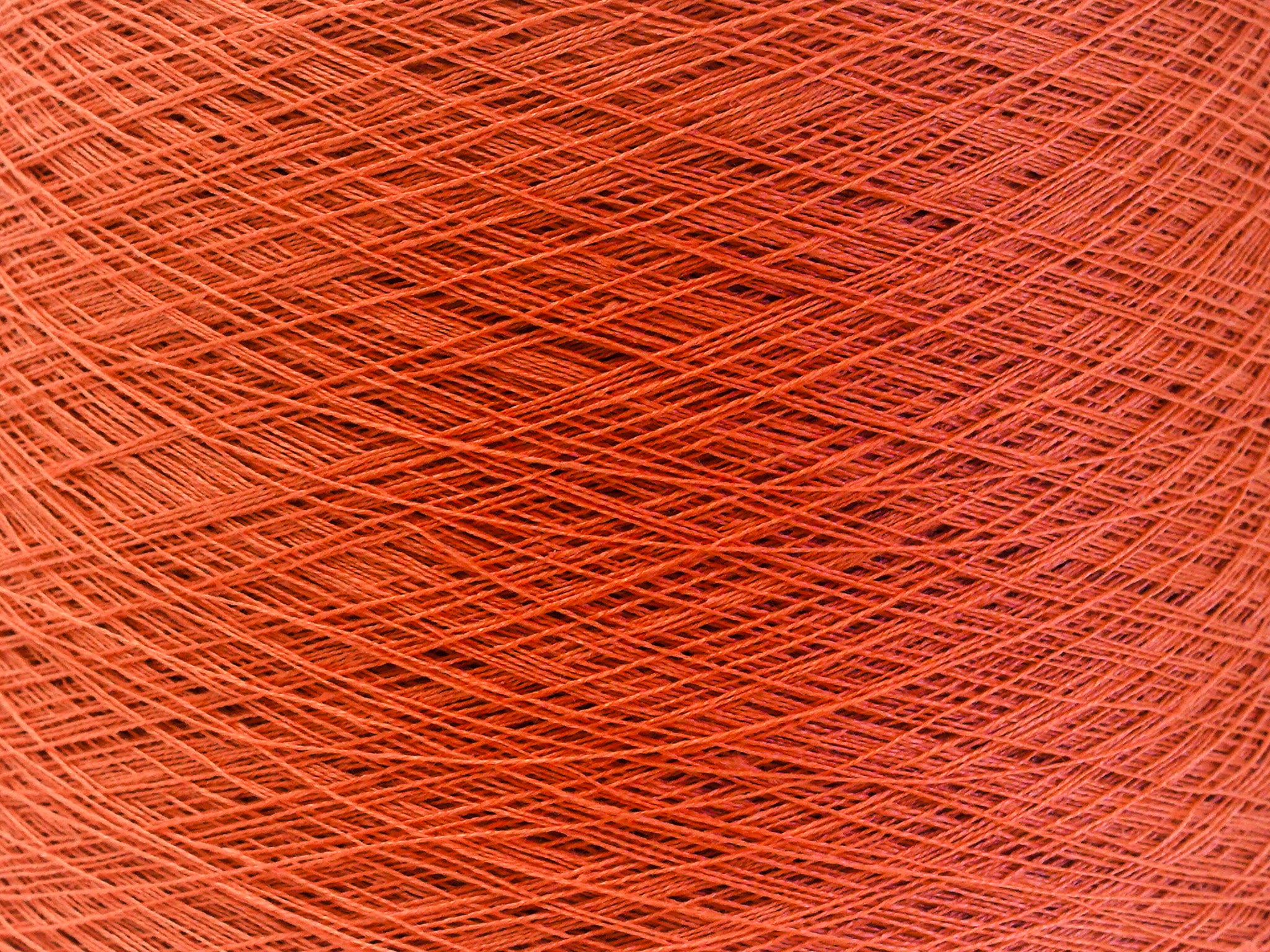 Vibrant orange Linen Yarn: Baltic Flax, Lace Knitting, Crochet (100g/1000m in Cone)