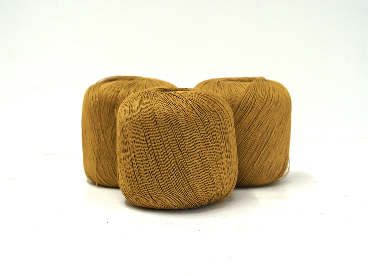 100% Linen Yarn – Golden Mustard - 100g/600m