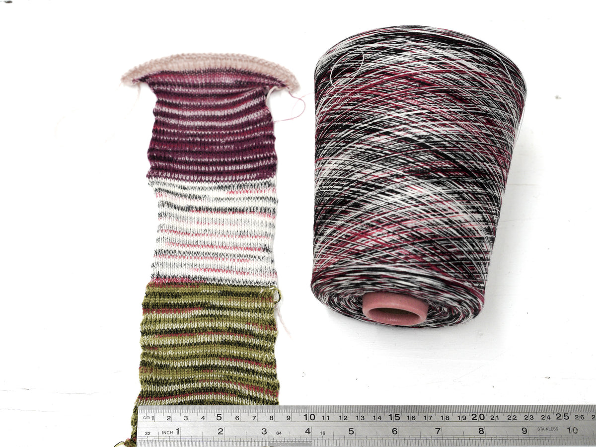 Burgundy Monochrome – Fine Multicoloured Wool Companion Yarn - 100 g Cone