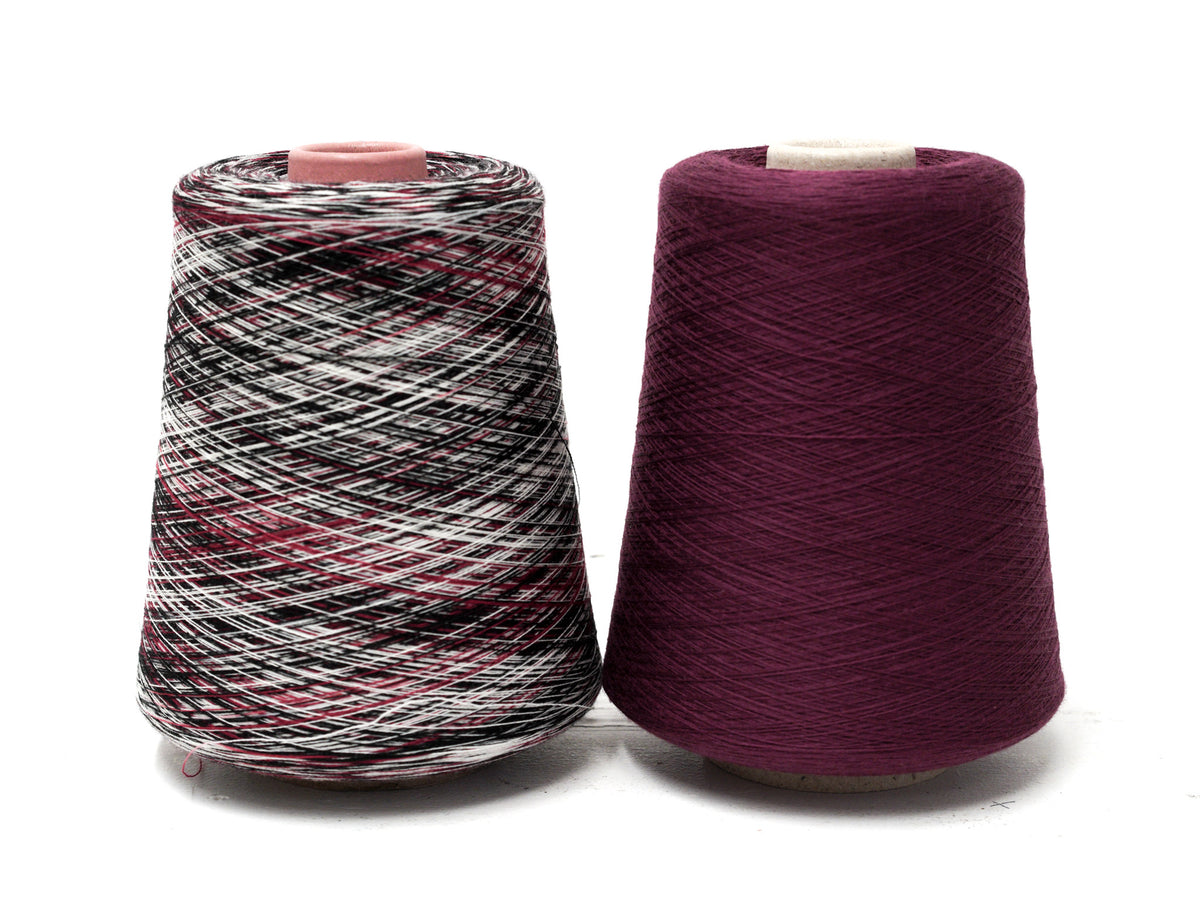 Burgundy Monochrome – Fine Multicoloured Wool Companion Yarn - 100 g Cone