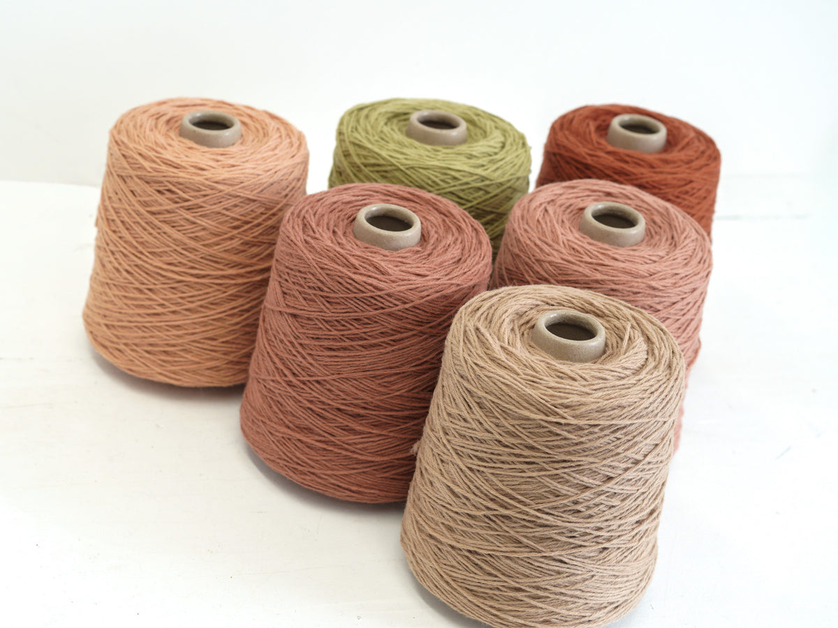 Sandy Clay color wool yarn in cone - 87 New