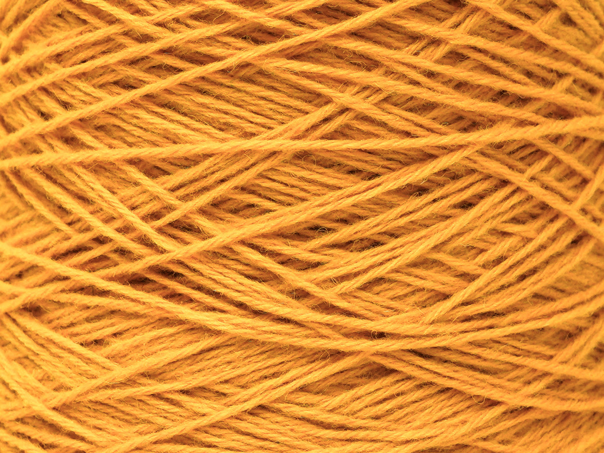Saffron yellow carpet wool in cone - 730