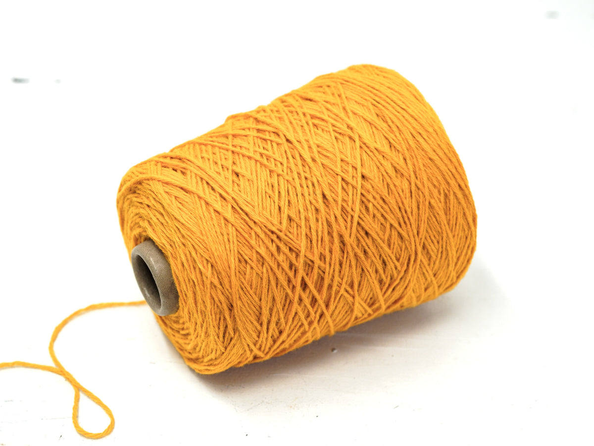 Saffron yellow carpet wool in cone - 730