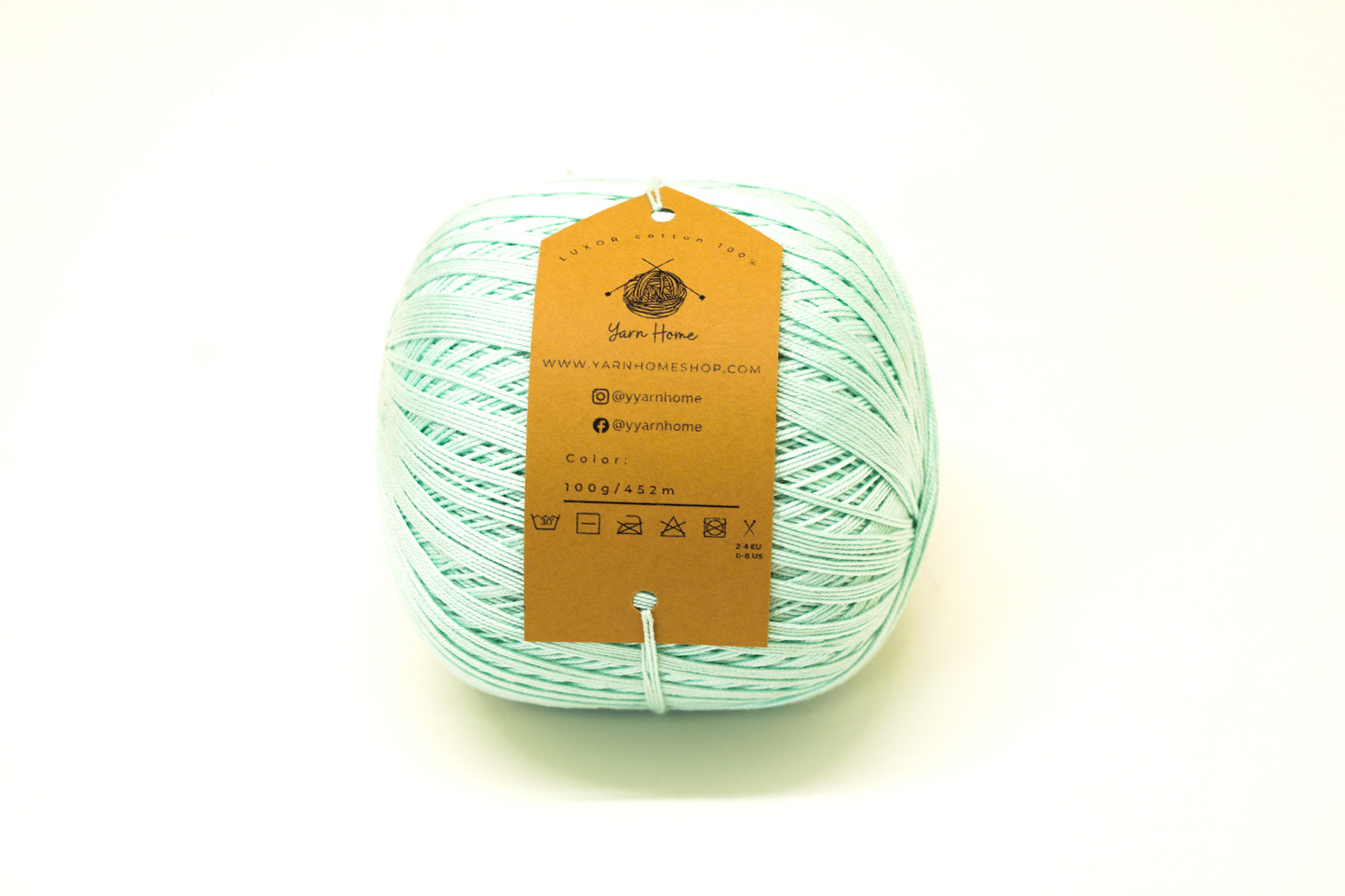 Light Mint blue mercerised cotton 100g/452m