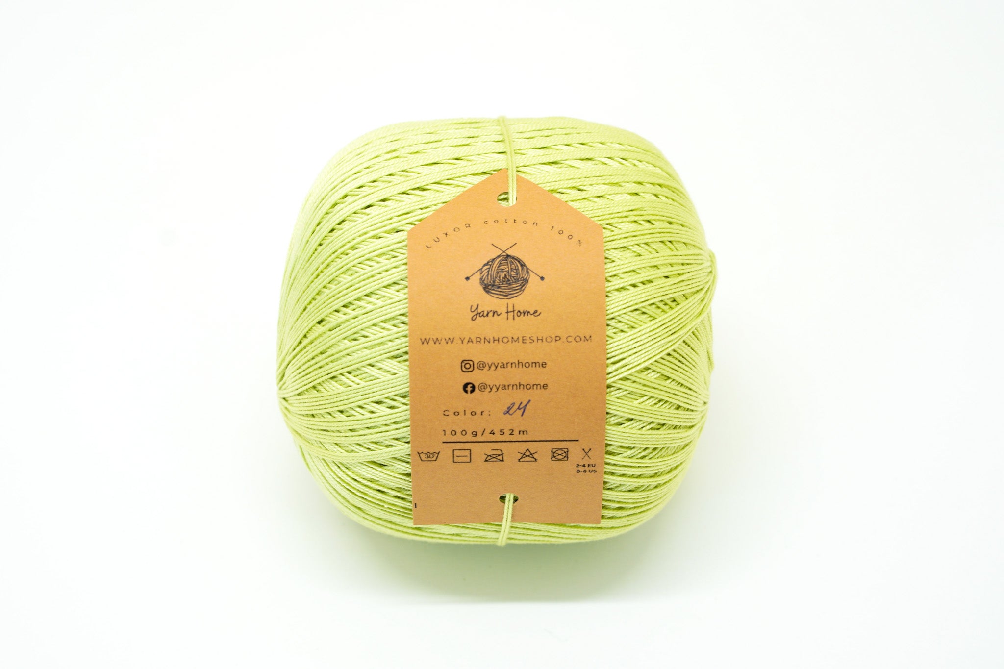 Salad green mercerised cotton 100g/452m