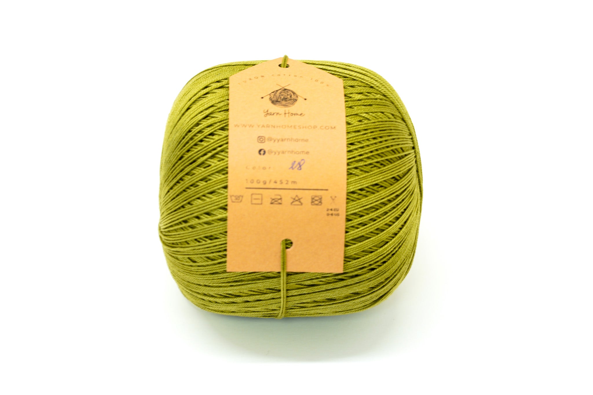 Pear green mercerised cotton 100g/452m