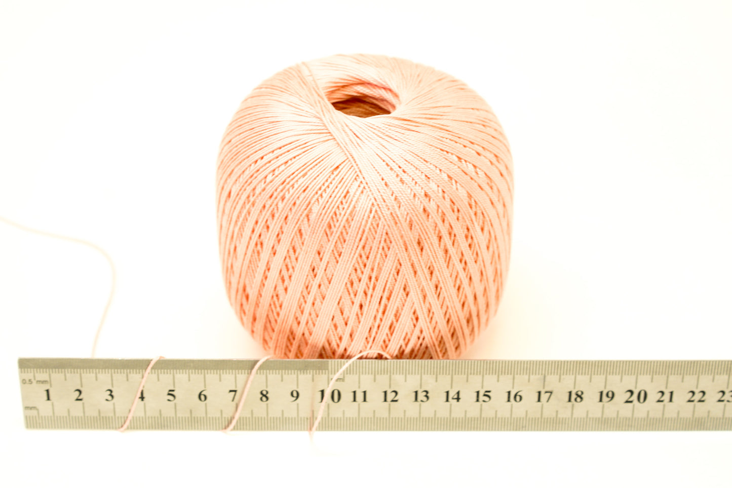Light peach color mercerised cotton 100g/452m