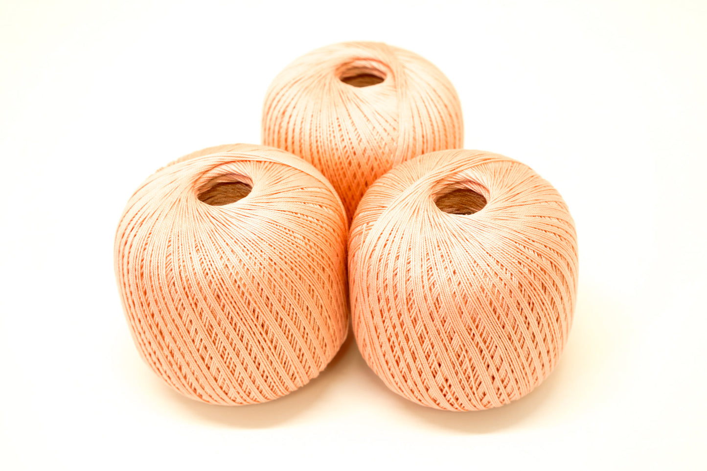 Light peach color mercerised cotton 100g/452m