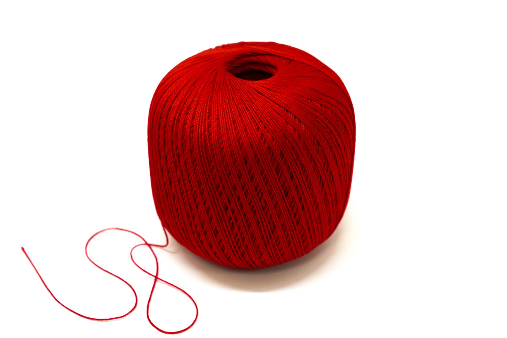 Leuchtend rote merzerisierte Baumwolle 100g/452m