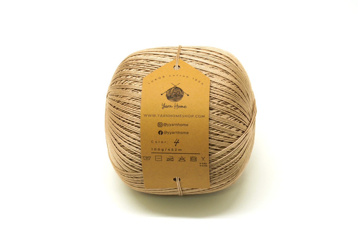 Powder color mercerised cotton 100g/452m