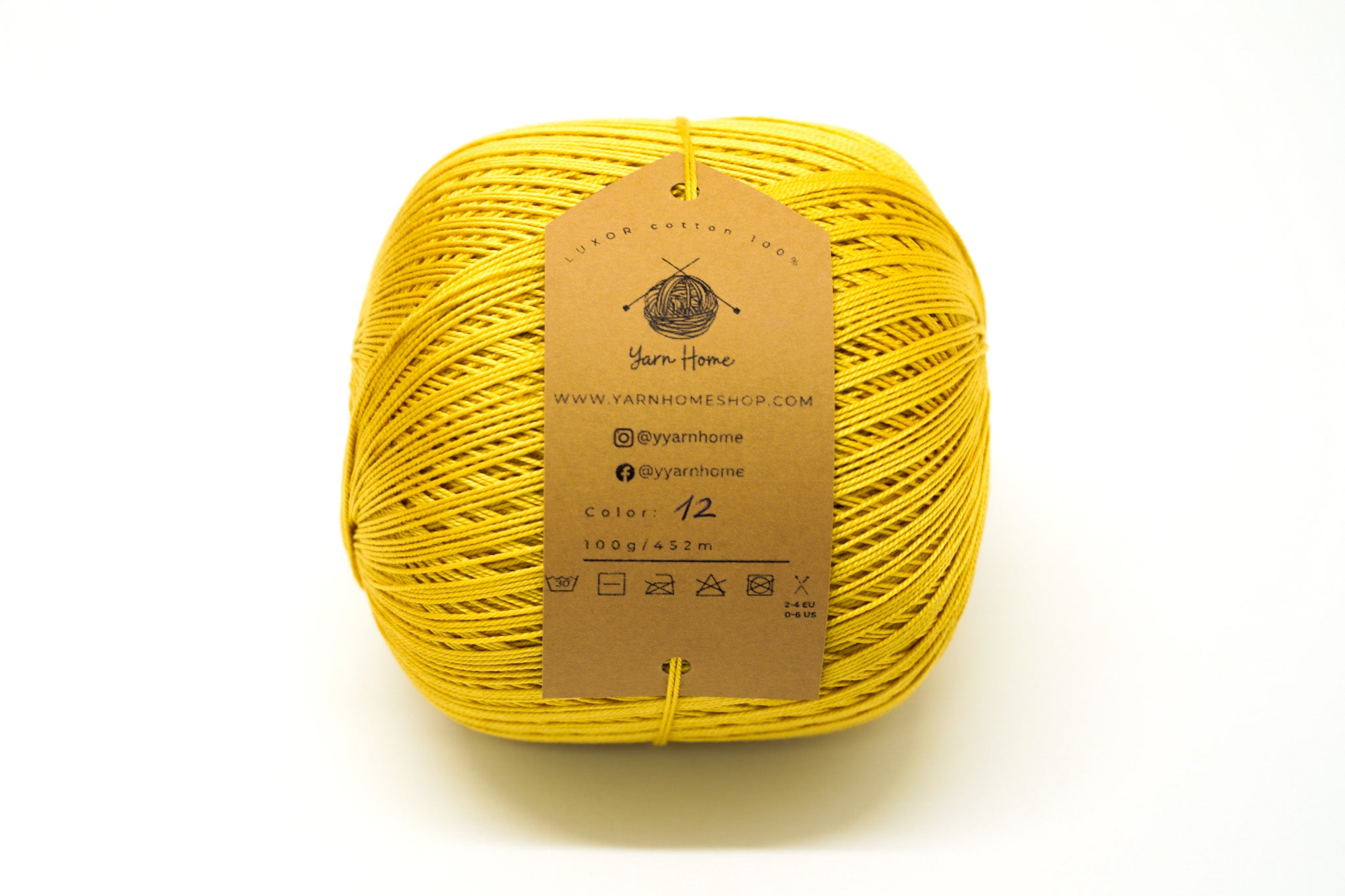Honey-yellow mercerised cotton 100g/452m