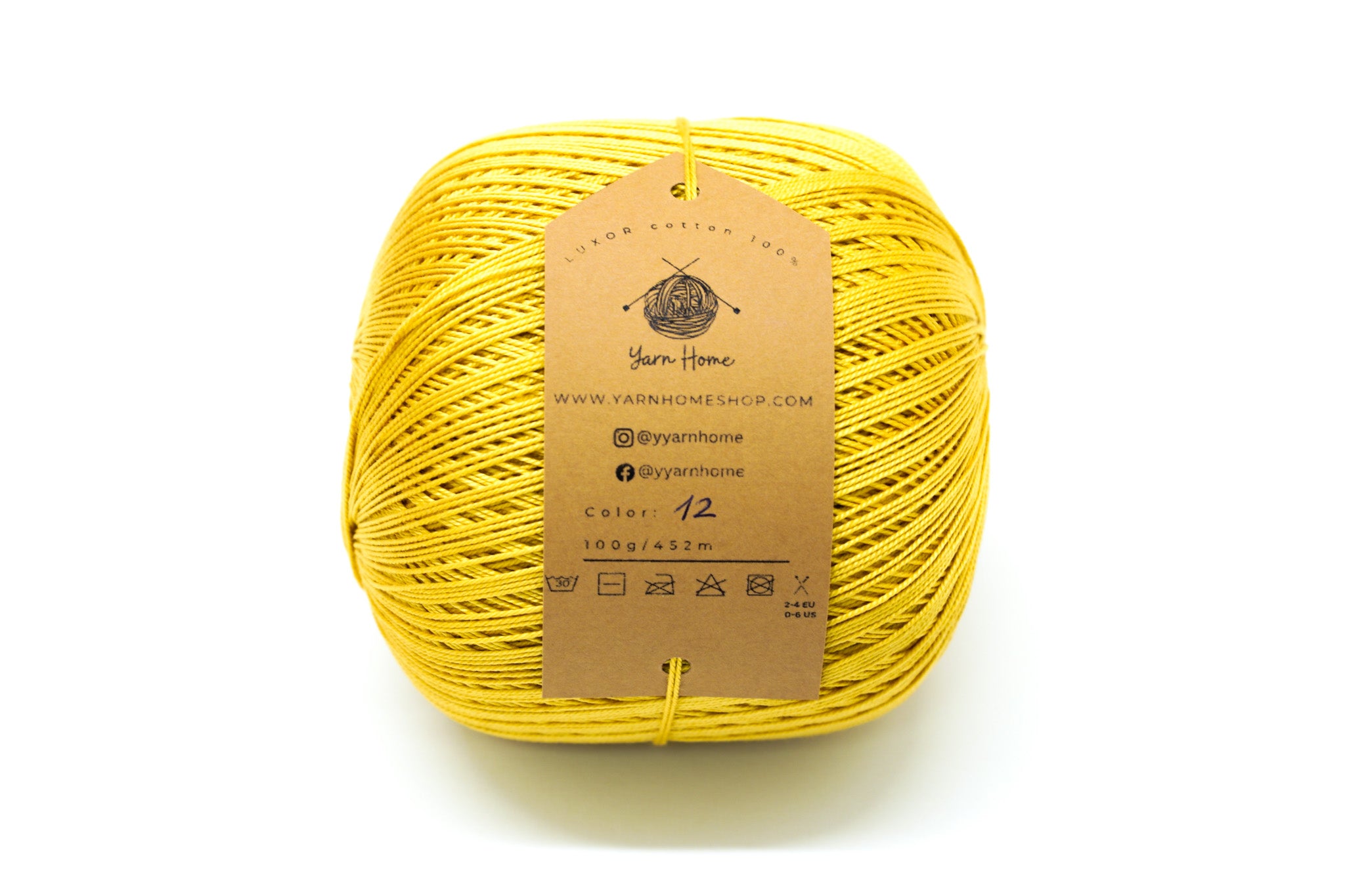 Honey-yellow mercerised cotton 100g/452m