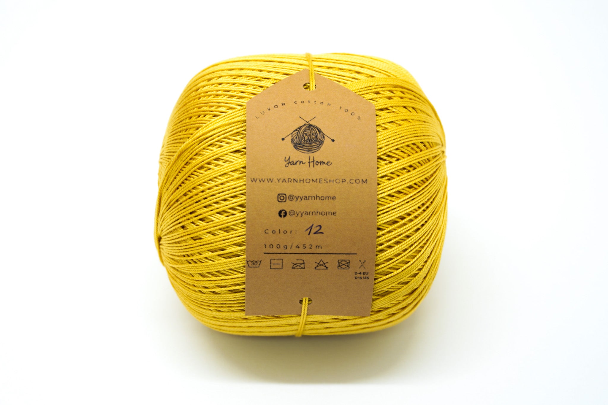Honey-yellow mercerised cotton 100g/452m