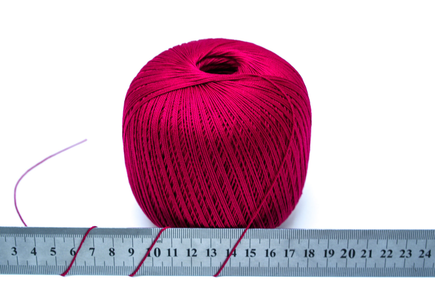 Burgundy red color mercerised cotton 100g/452m