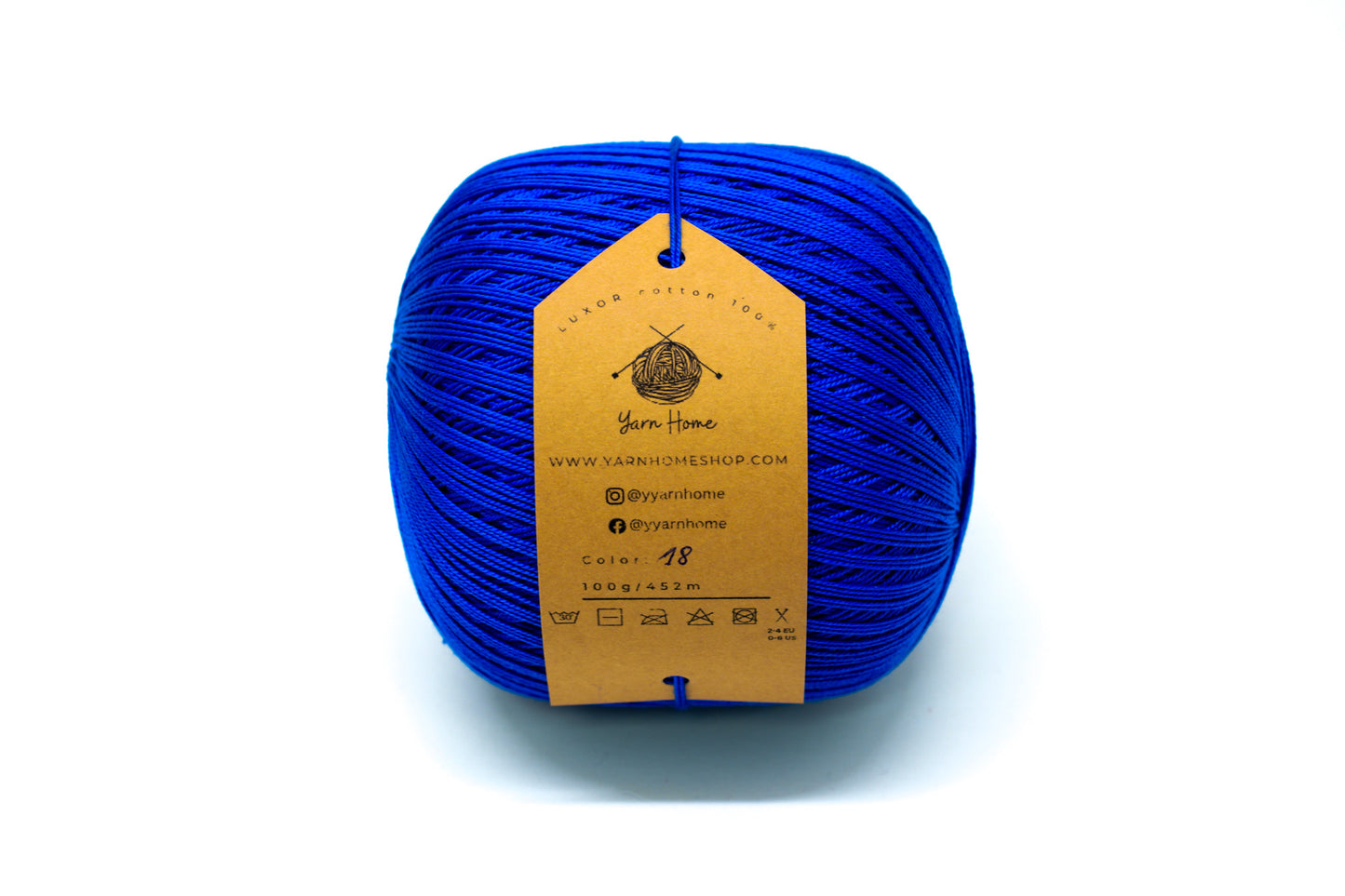 Royal blue mercerised cotton 100g/452m