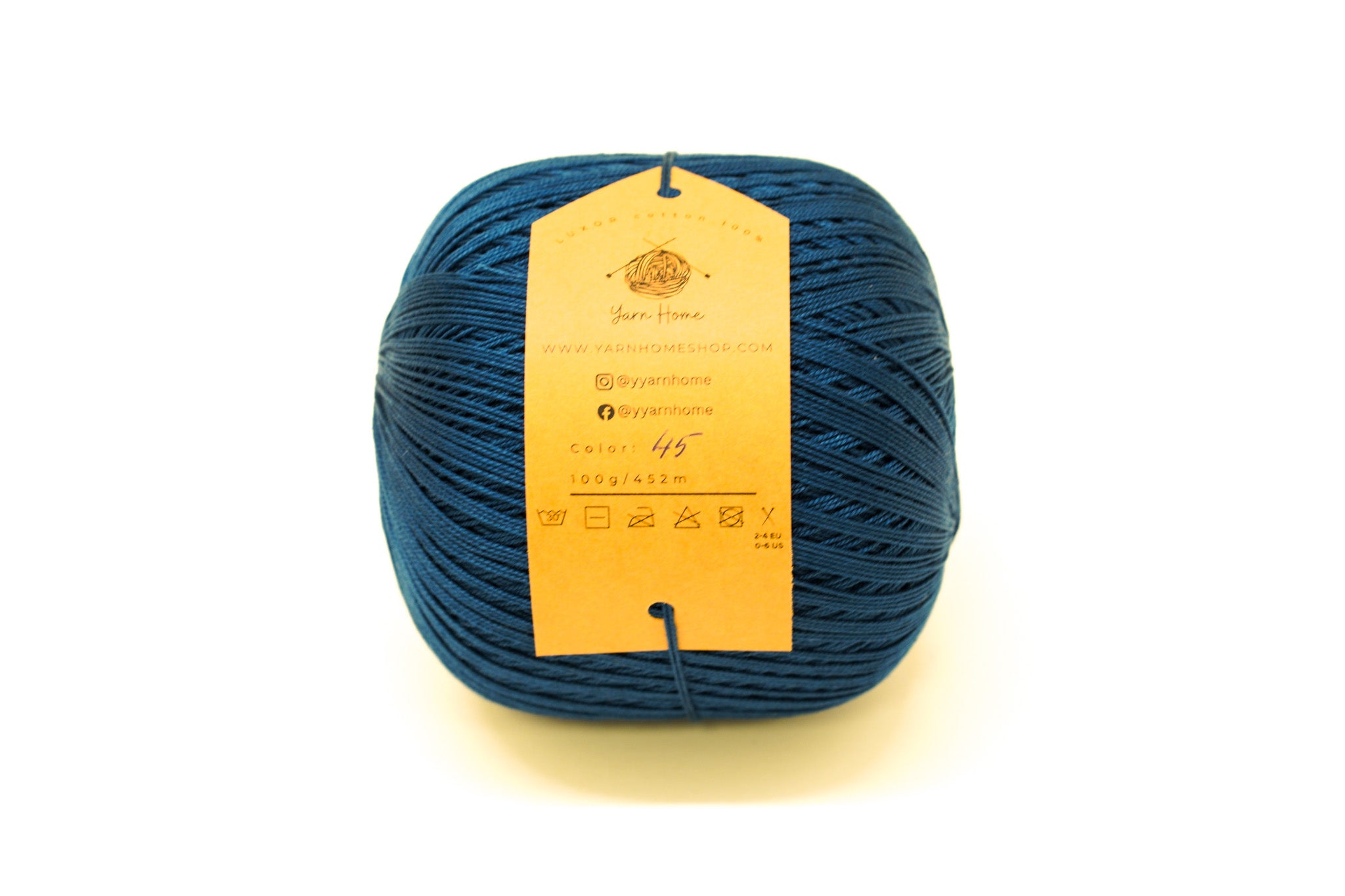 Tintenblaue merzerisierte Baumwolle 100g/452m