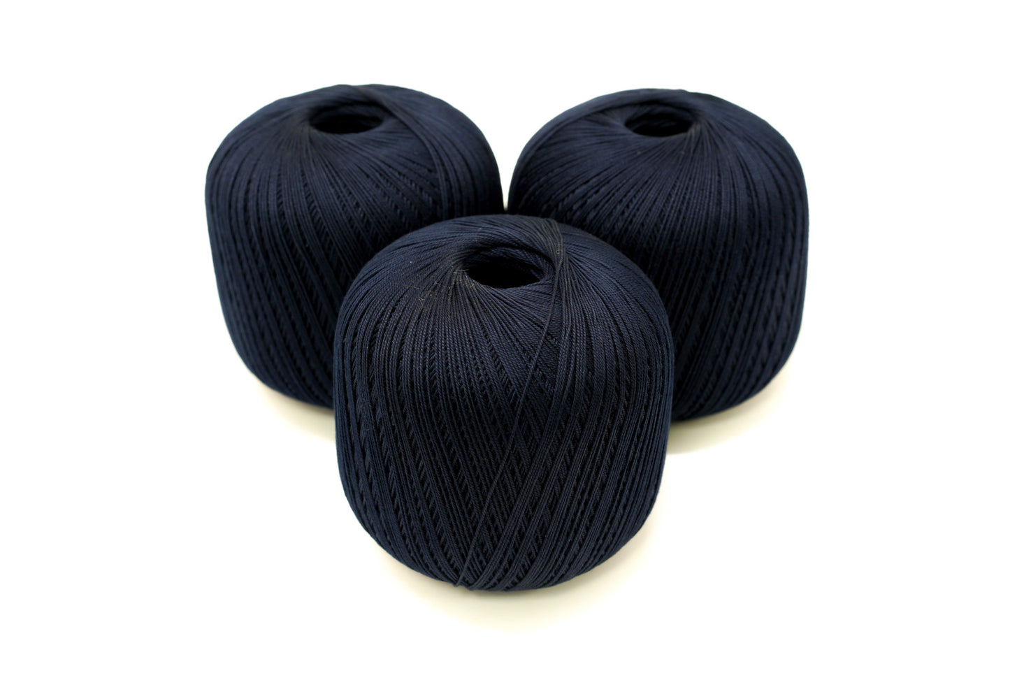 Deep blue mercerised cotton 100g/452m