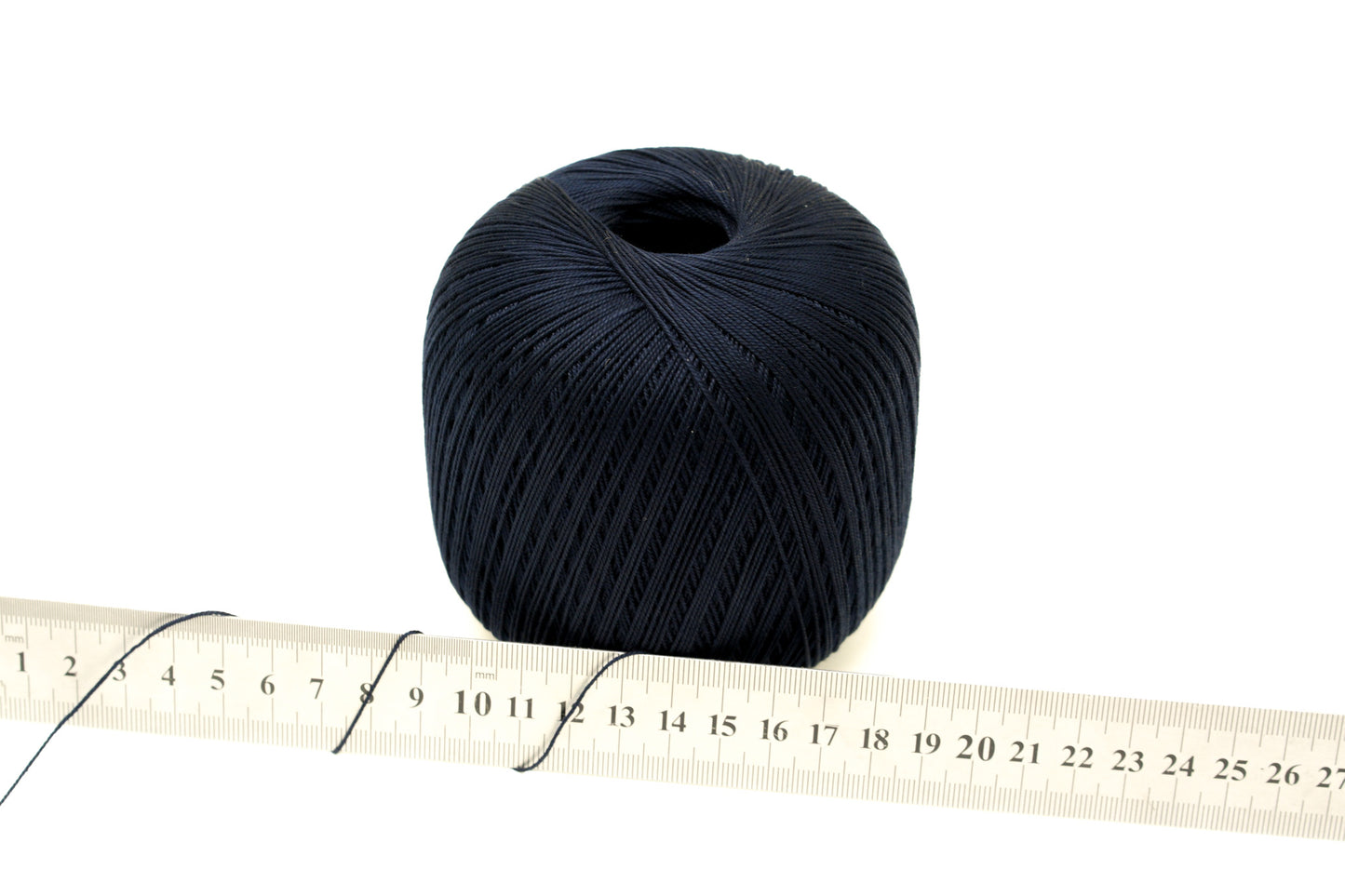 Deep blue mercerised cotton 100g/452m
