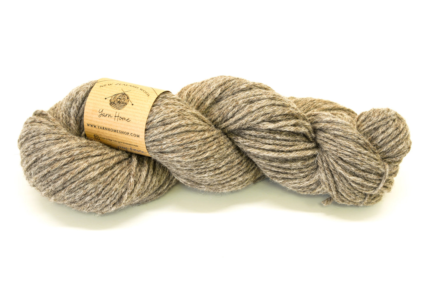 Grey-brown New Zealand wool yarn 100g./115m.