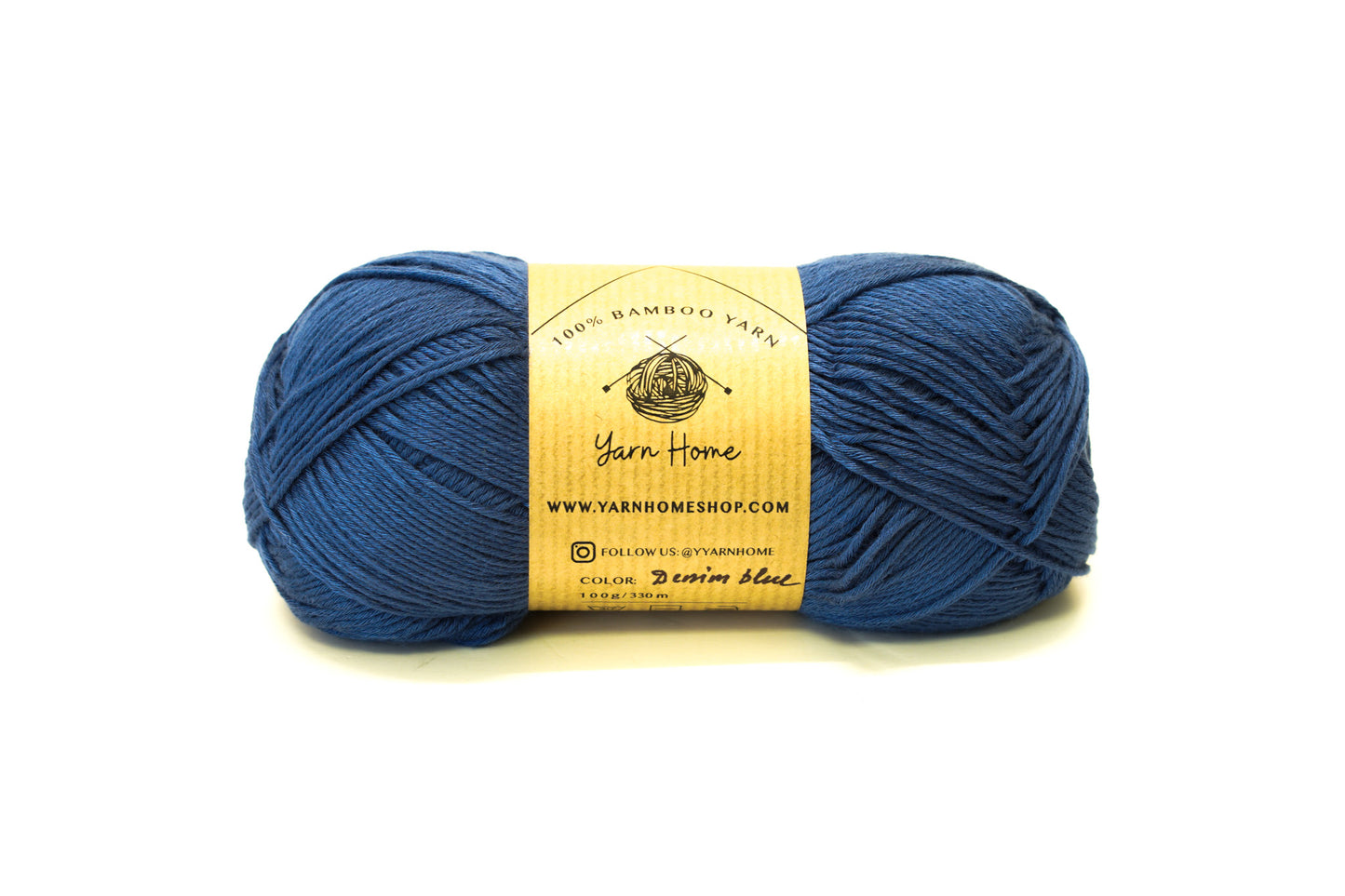Denim blue bamboo lace yarn