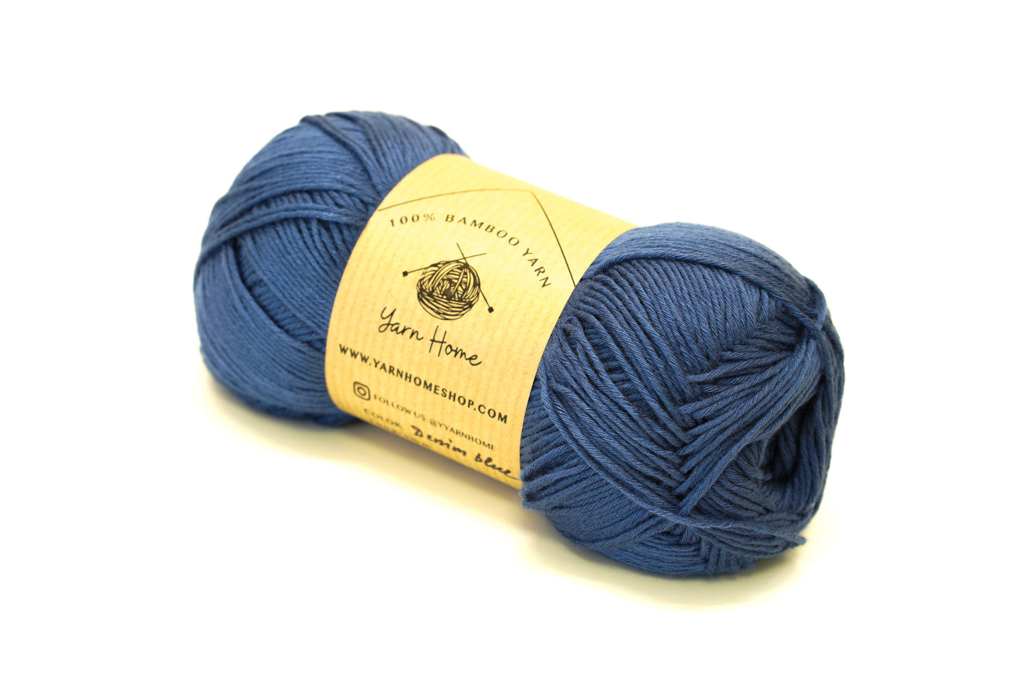 Denim blue bamboo lace yarn