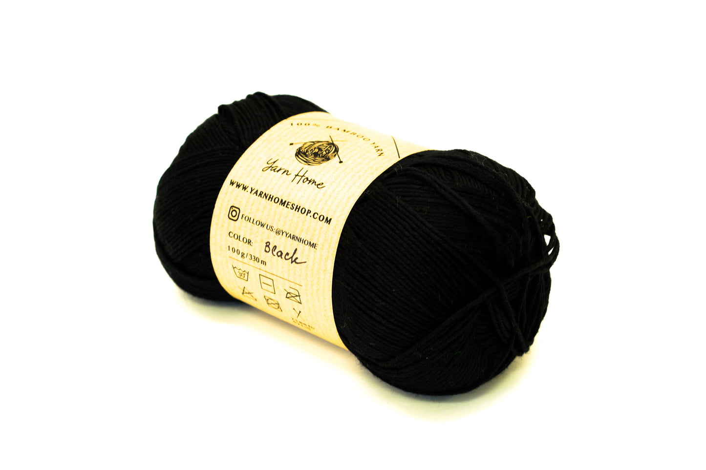 Black bamboo yarn