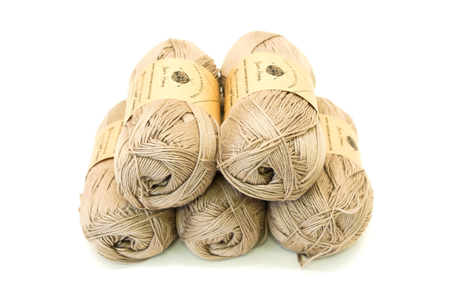 Light brown bamboo yarn
