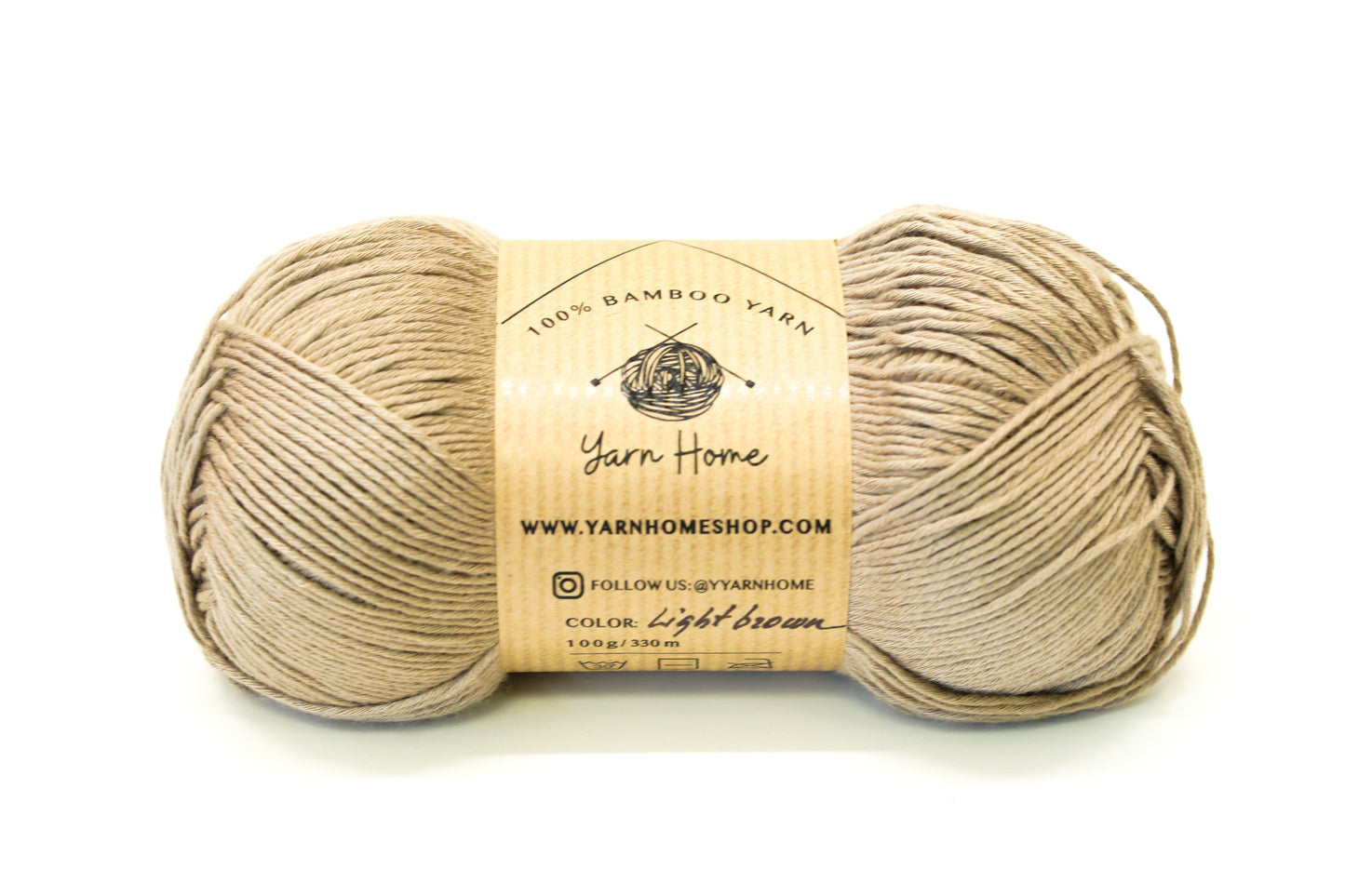 Light brown bamboo yarn