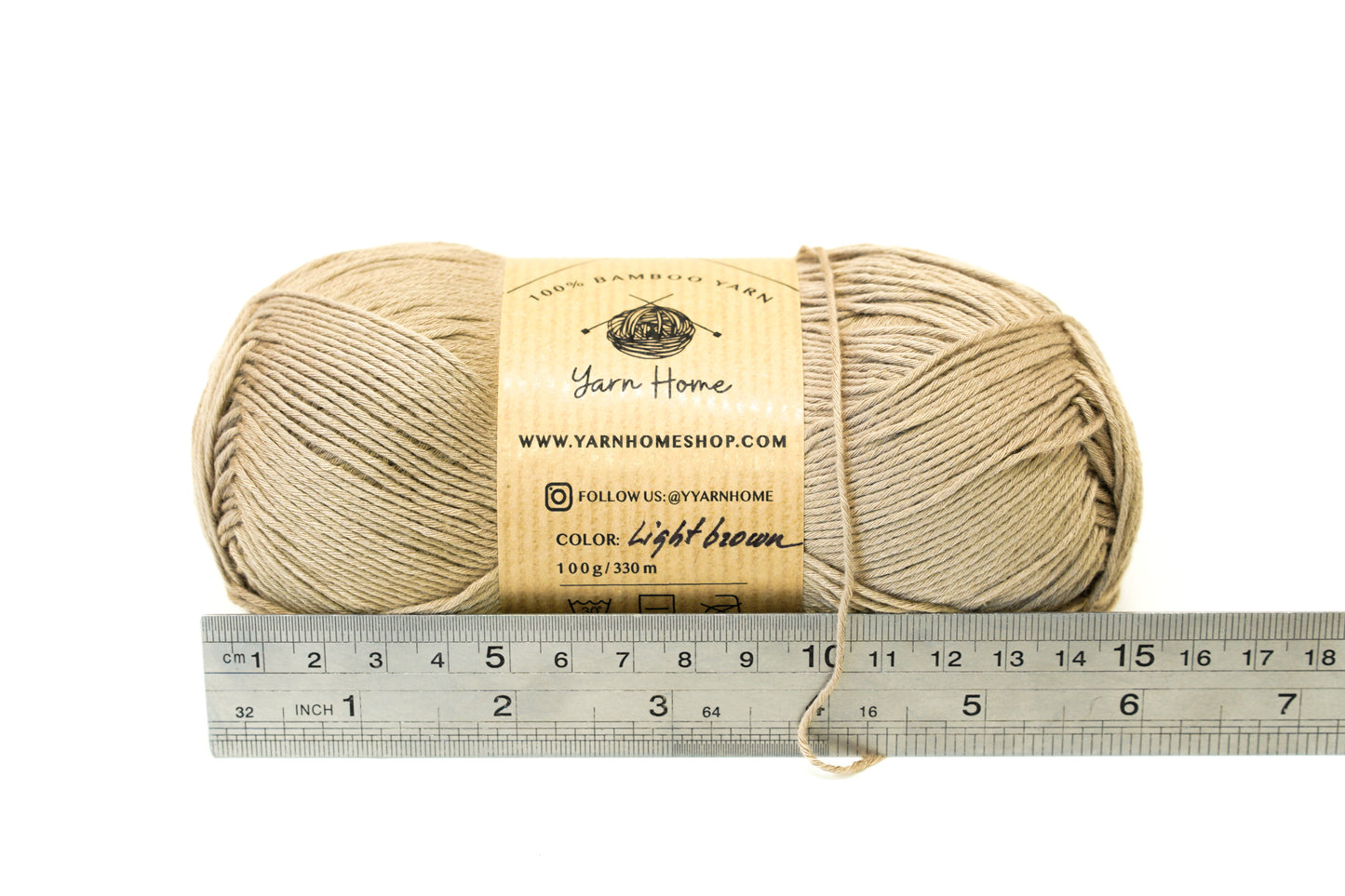 Light brown bamboo yarn