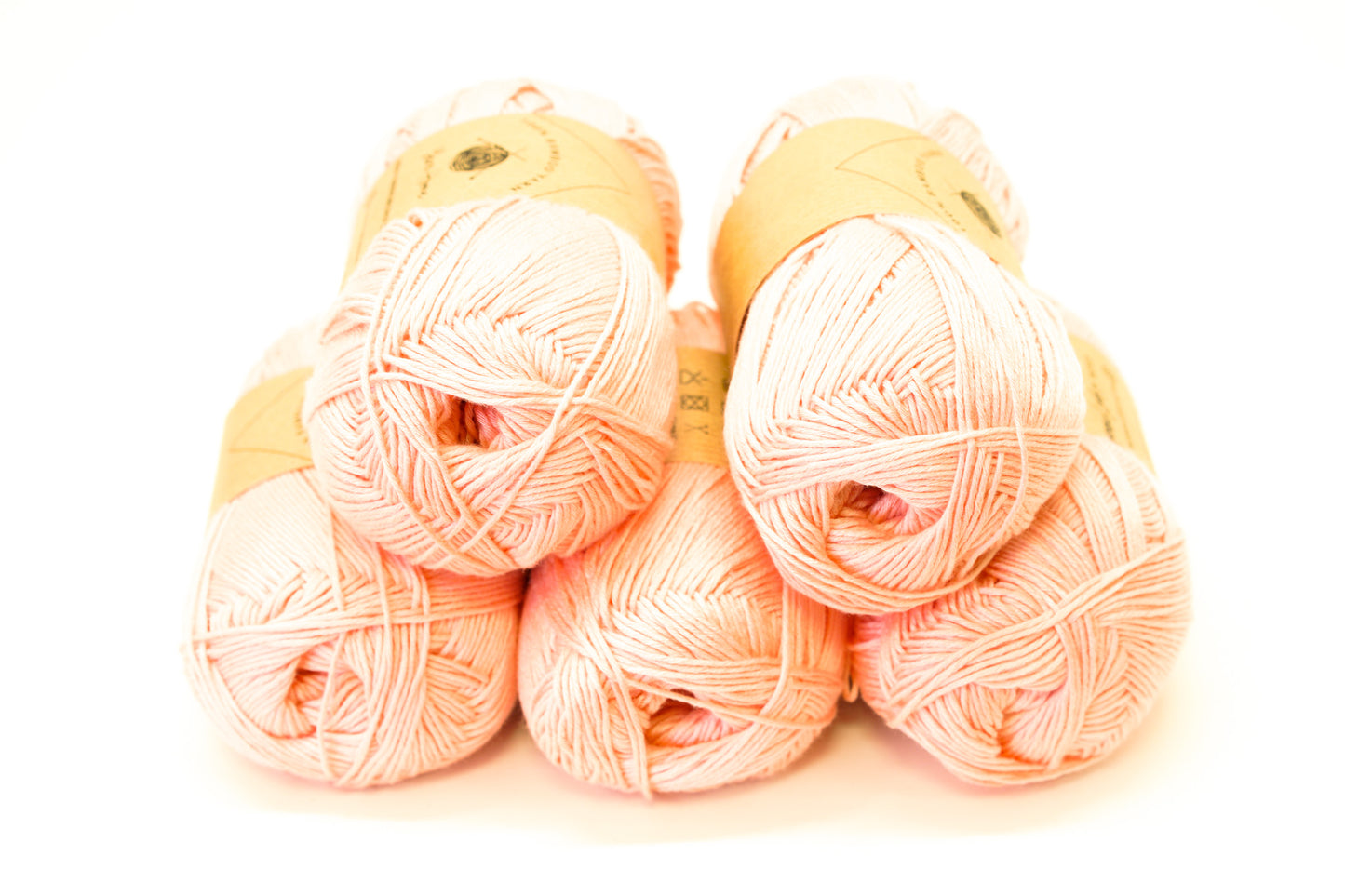 Light peach color bamboo yarn