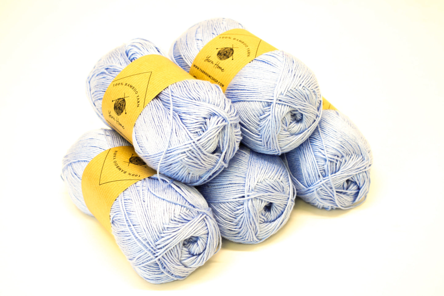 Blue bamboo lace yarn