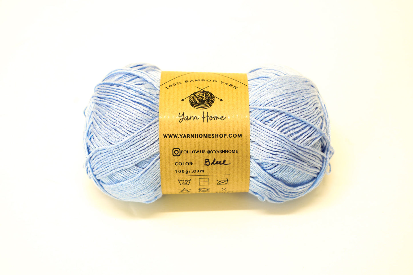 Blue bamboo lace yarn