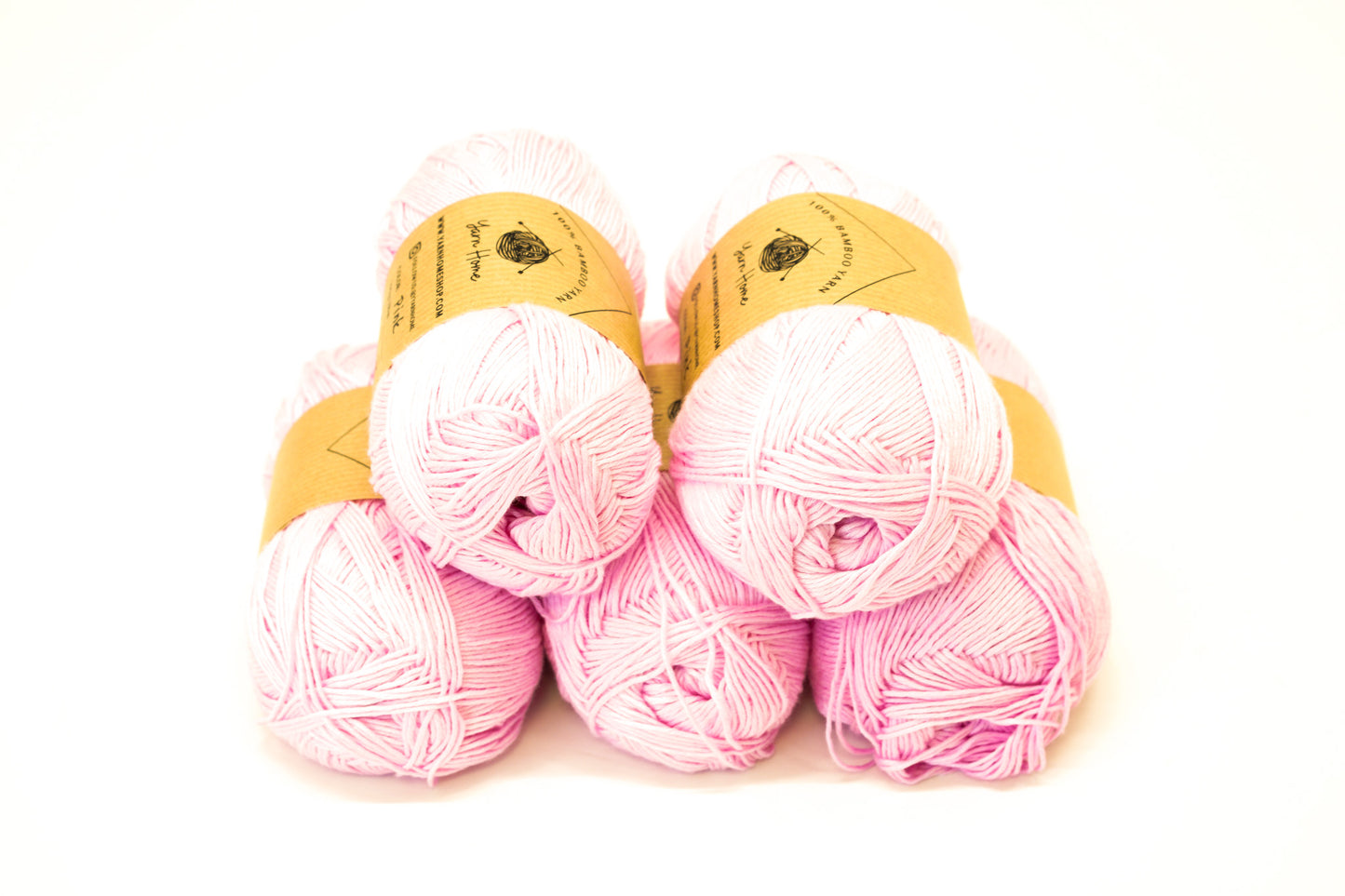 Pink color bamboo yarn 100g./3,5oz.