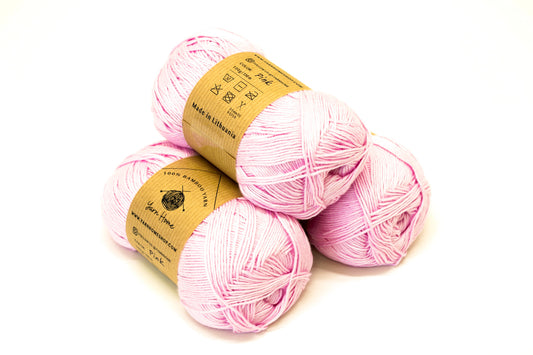 Pink color bamboo yarn 100g./3,5oz.