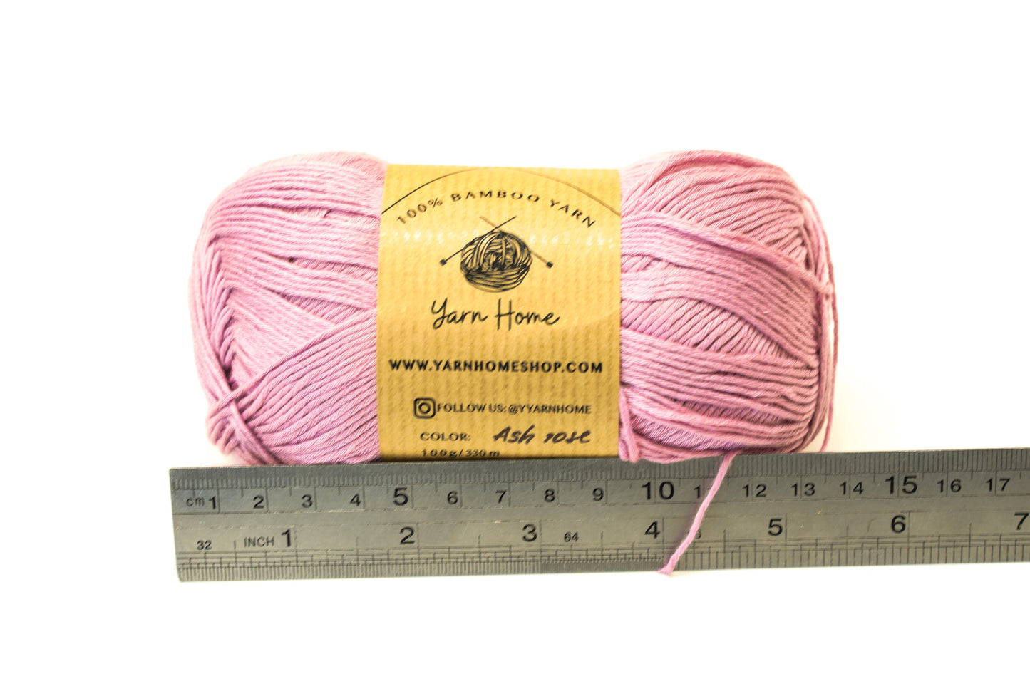 Ash rose colour bamboo yarn