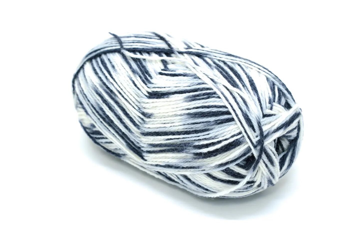 White, Grey & Black Mélange New Zealand Wool Yarn - 80% Wool, 20% Polyamide, 100g/300m - Perfect for Socks, Blankets, Slippers & More