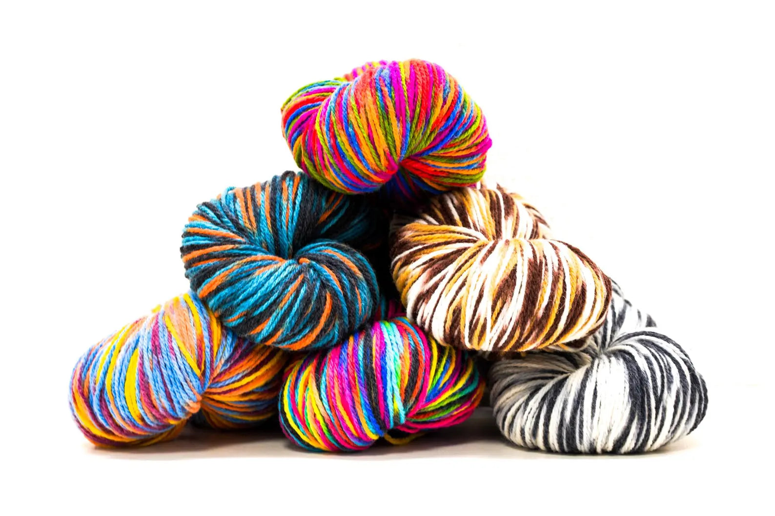 White, Grey & Black Mélange New Zealand Wool Yarn - 80% Wool, 20% Polyamide