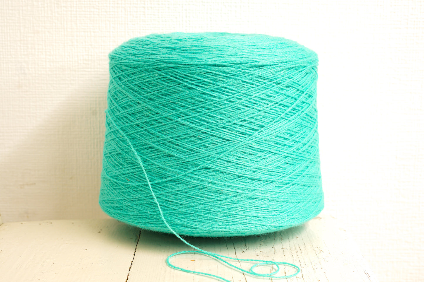 Mint blue fingering wool yarn in cone - 900g/31.7oz. | mint-blue-fingering-wool-yarn-in-cone-900g-31-7oz