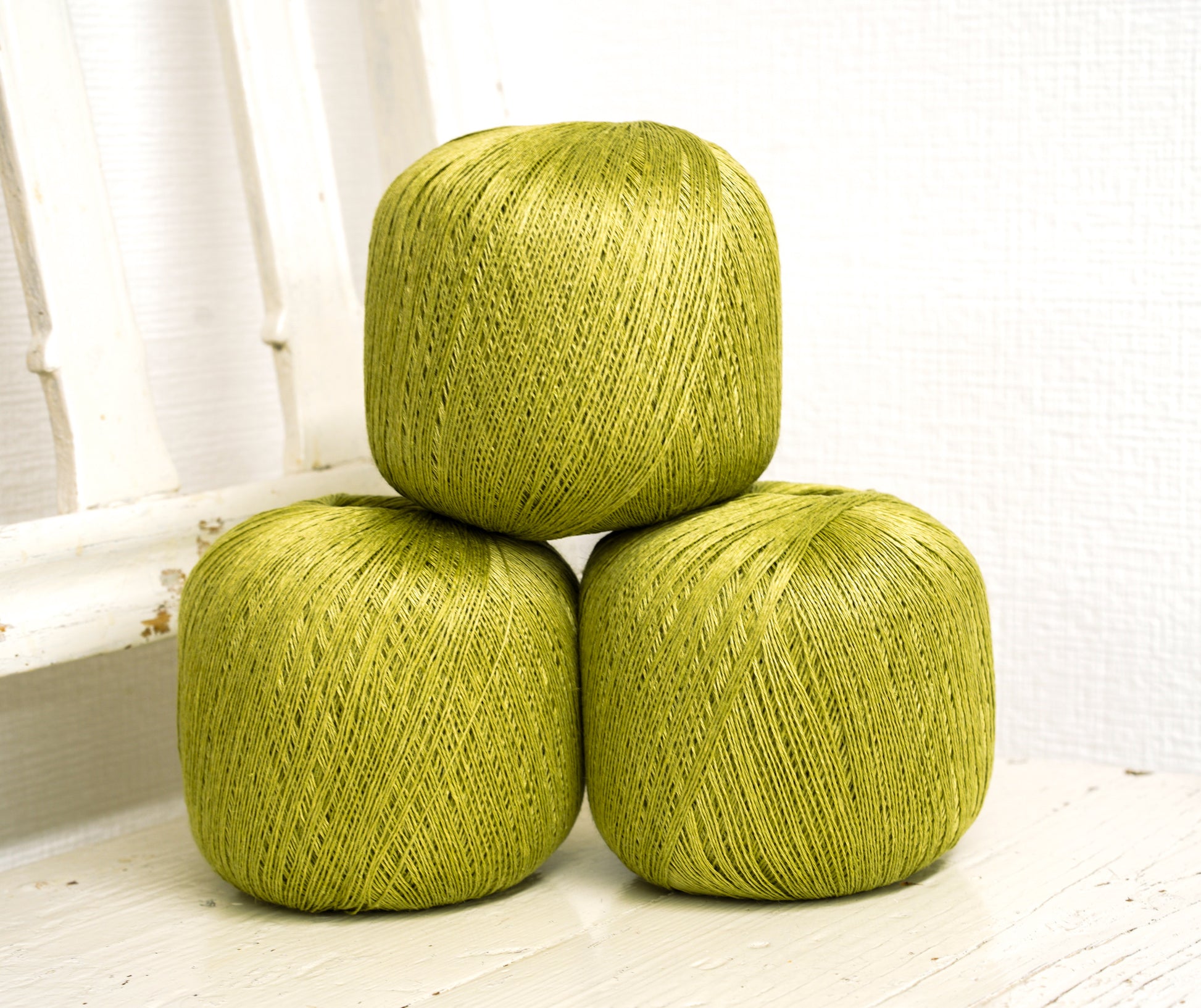 Salad green 100% linen yarn | salad-green-100-linen-yarn