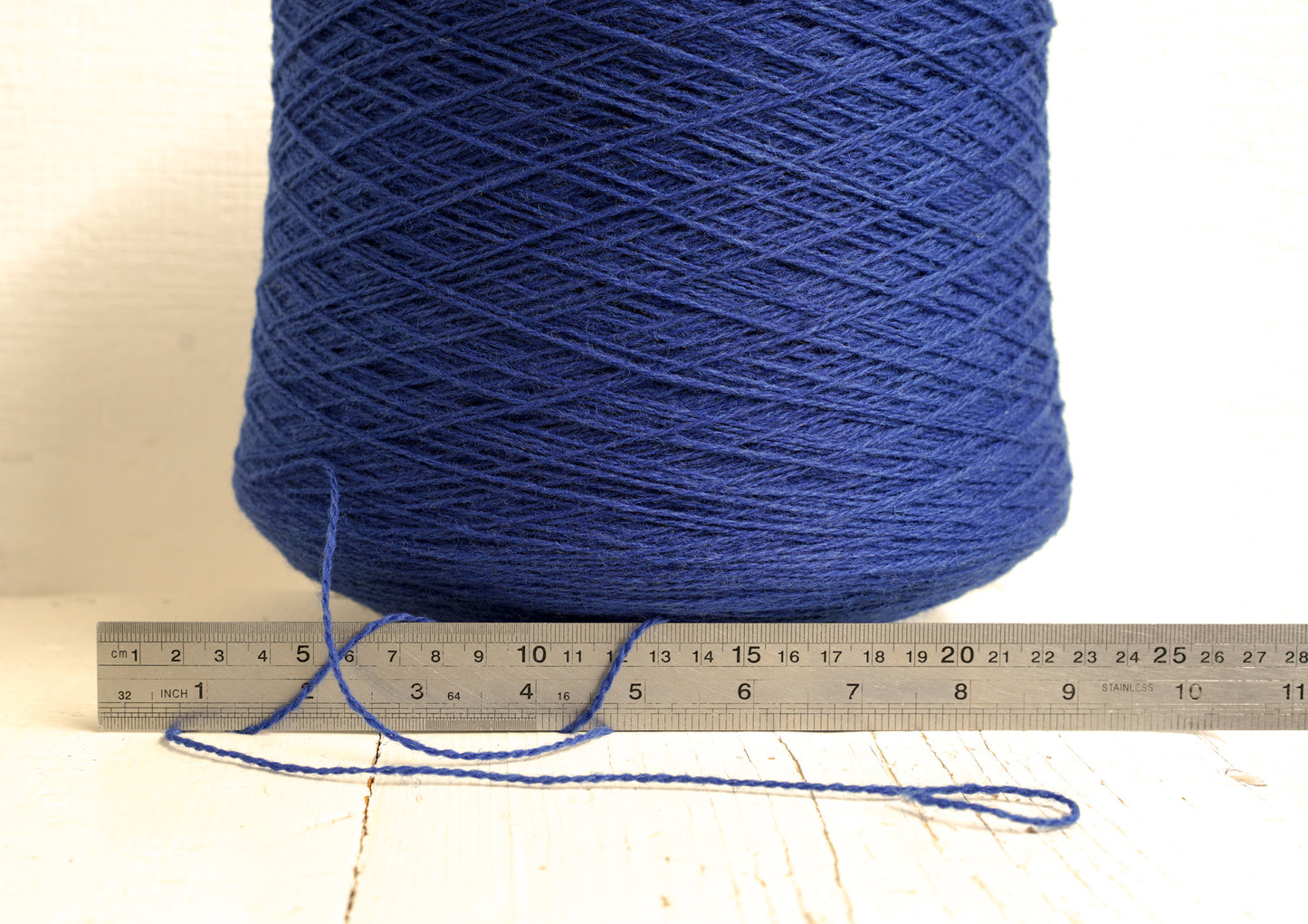 Blue fingering wool yarn in cone - 900g/31.7oz. | blue-fingering-wool-yarn-in-cone-900g-31-7oz