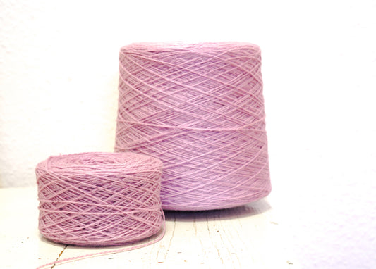 Soft Lilac wool yarn in cone - 520
